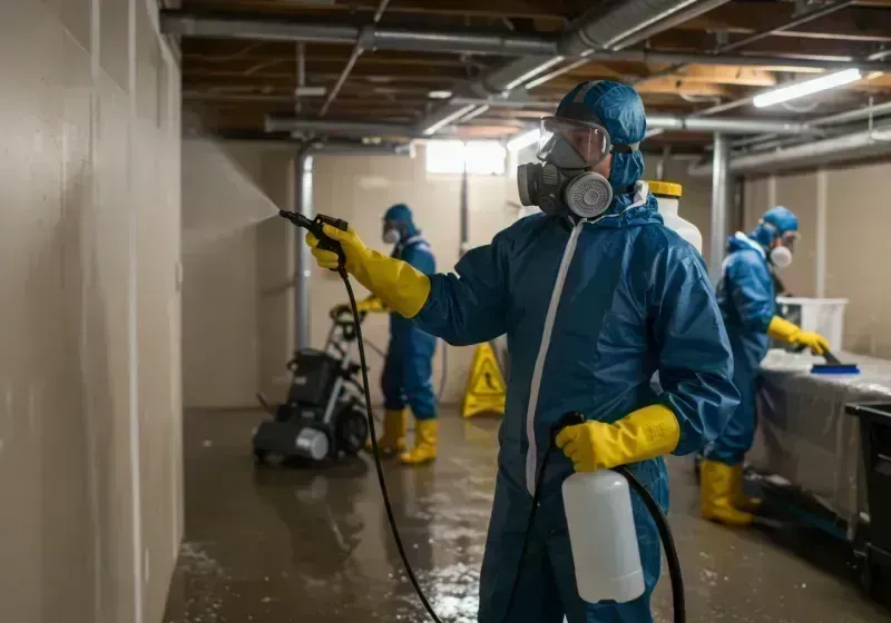 Basement Sanitization and Antimicrobial Treatment process in Groveland, FL